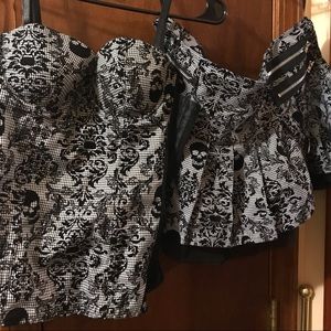 Corset and skirt costume